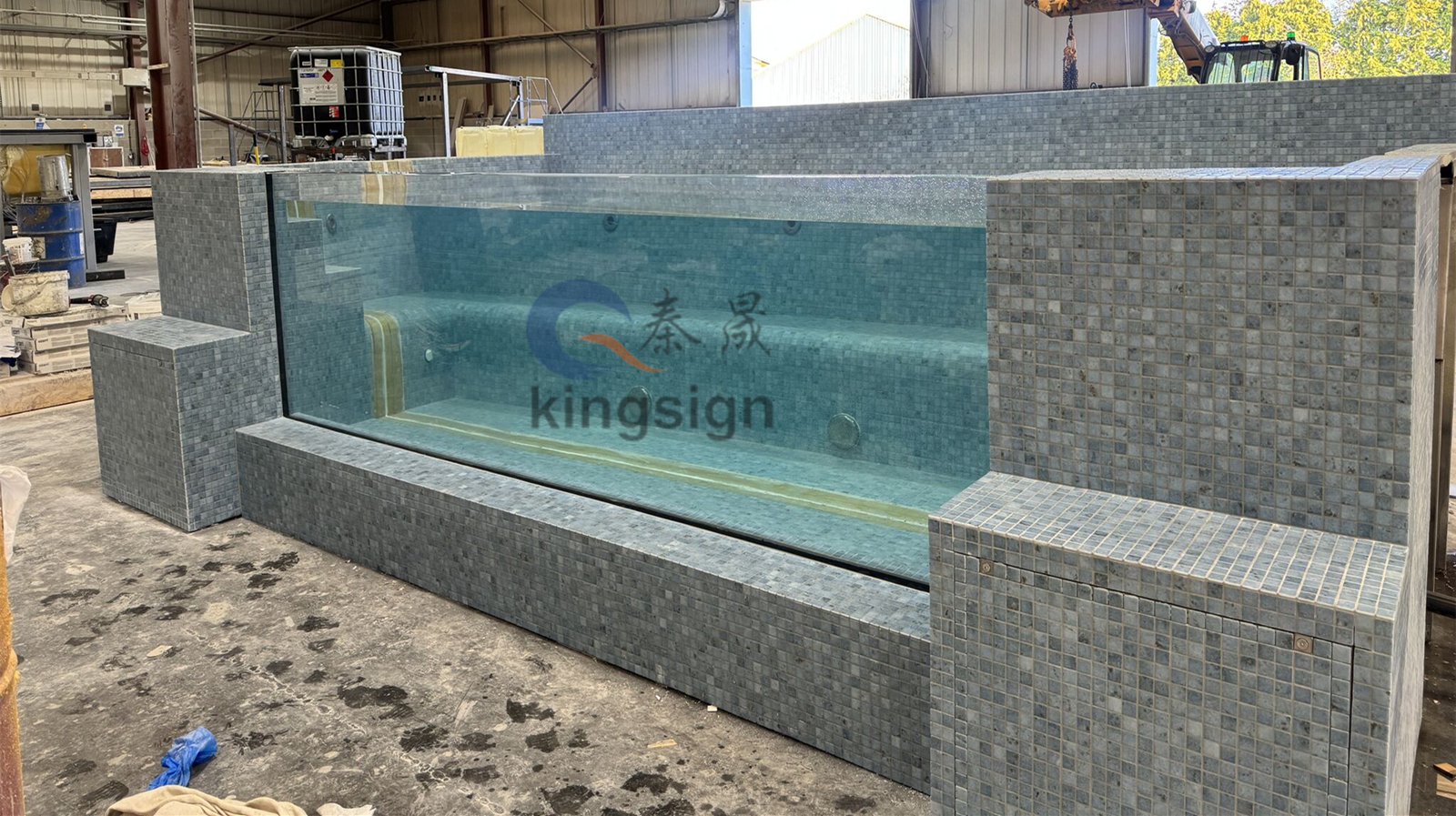 Kingsign Acrylic Clausus Panel ad piscinam in Fenestra